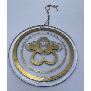 2004 Holmegaard Danish Golden Christmas Gingerbread Woman Annual Glass Ornament